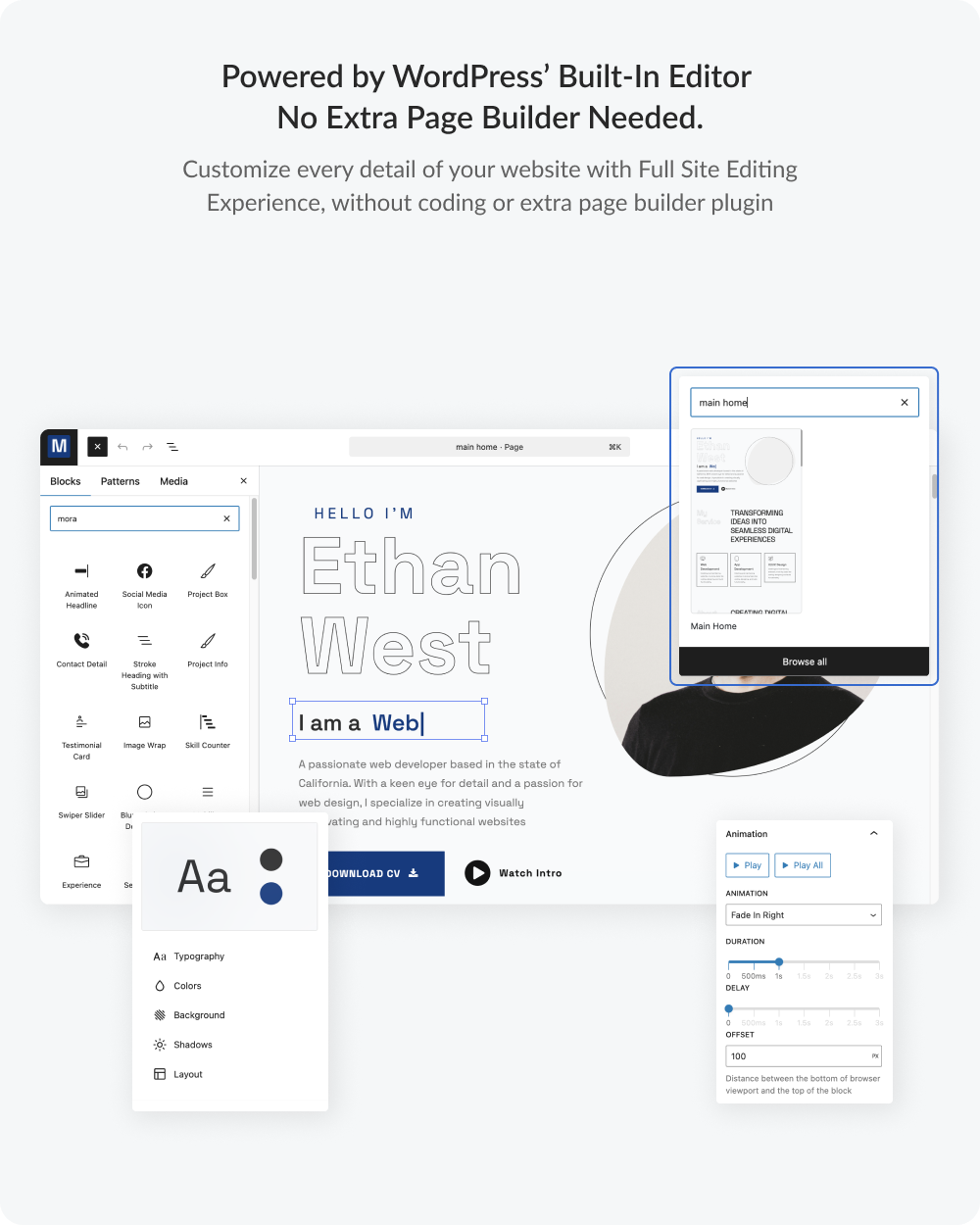 Mora - Personal Portfolio Wordpress Theme