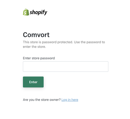 comvort password